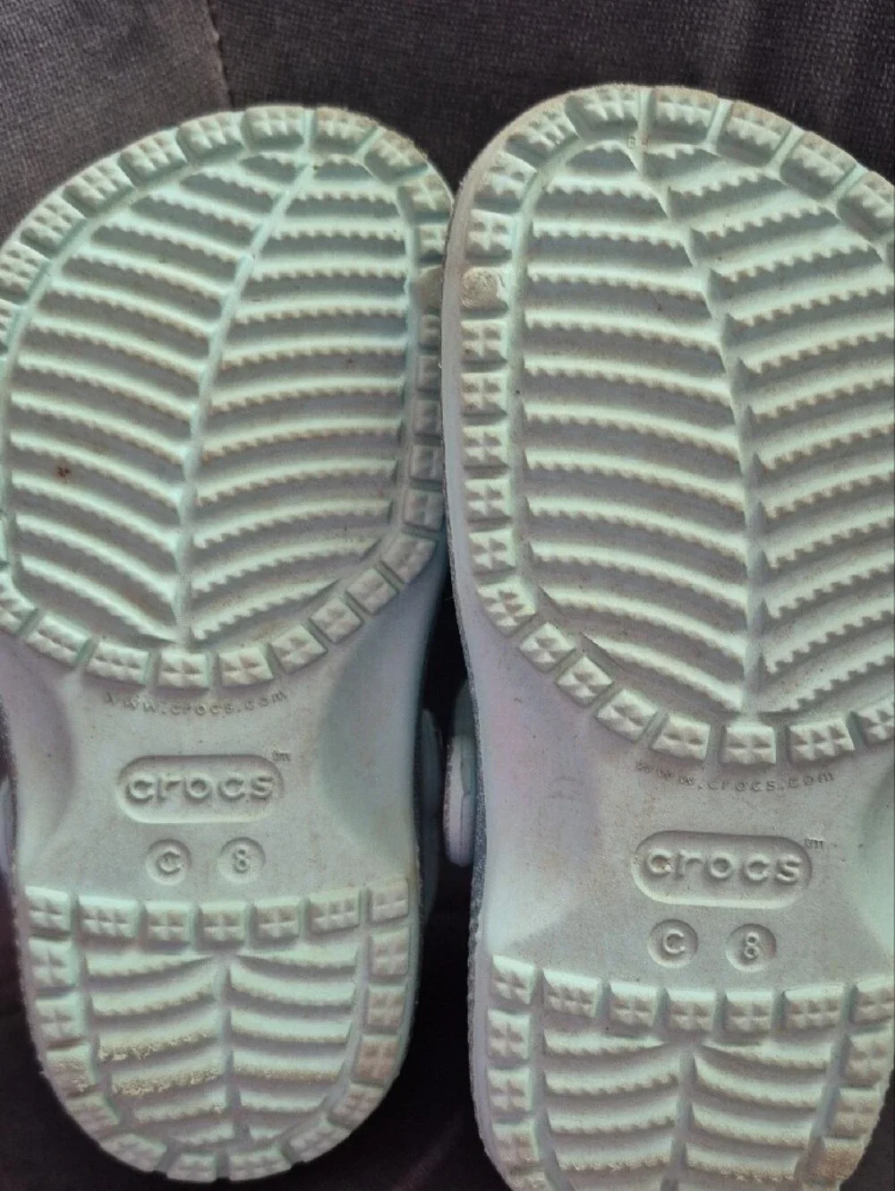 Bundle of Size 8 toddler girls -- SIX (6) pairs of shoes - CROCS, MARY JANES